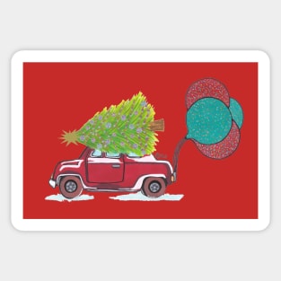 Christmas tree car Sticker